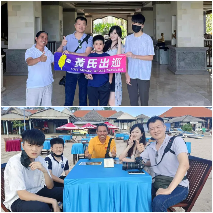 上圖：最左邊是「特家」。 話不多，但有問必答，我覺得很好！ 下：中間穿黃色上衣的是「康哥」 超友善好聊，讓我們第一天就很放鬆自在（林小昭提供）