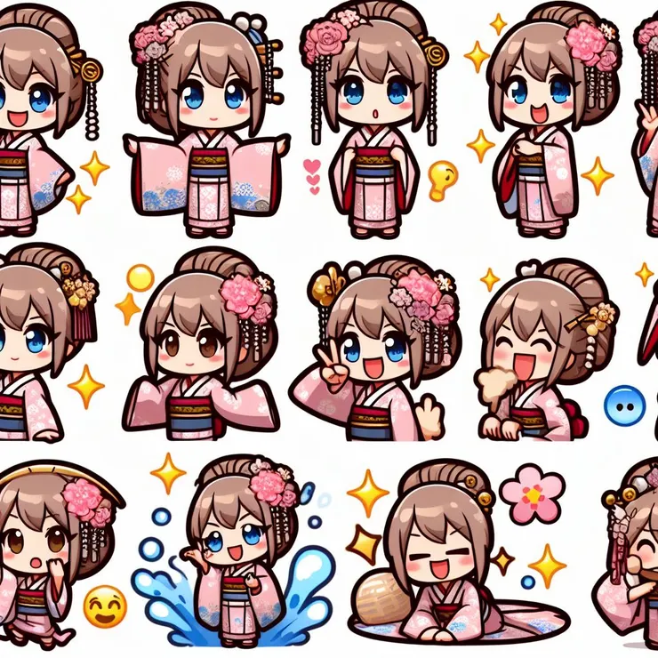 和服女孩表情包