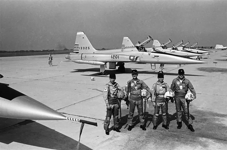 1955年12月9日,美國移交中華民國的F-5自由型戰鬥機(圖片:中央社)