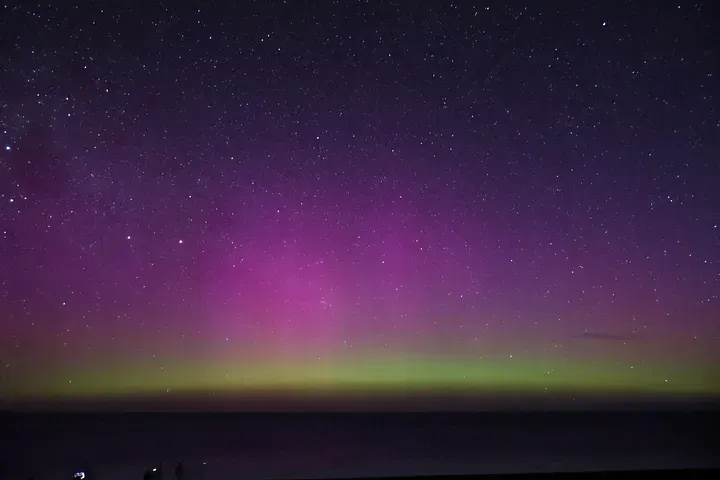 Birdlings Flat Beach拍到的極光