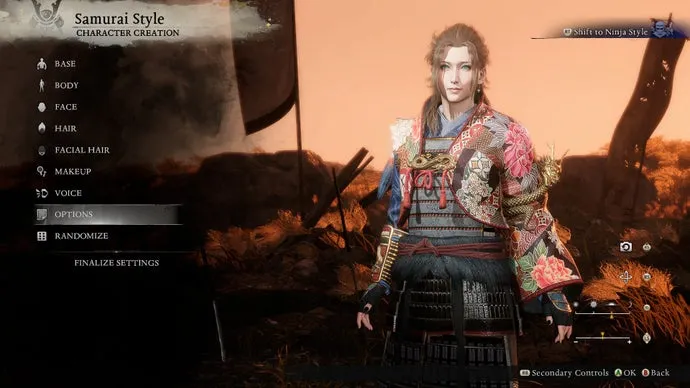 A character in Nioh 3's character creator who looks like Aerith from Final Fantasy 7.