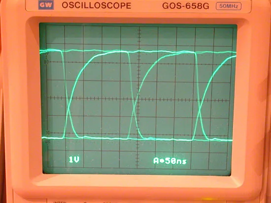 原唱盤的數位輸出訊號眼圖