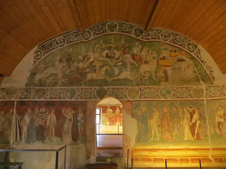 Roncolo城堡的騎士比武壁畫。