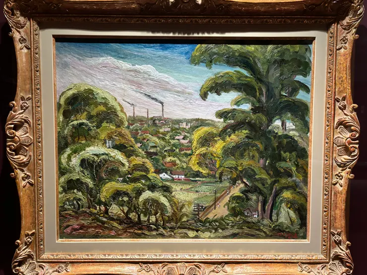 陳澄波《展望諸羅城》（1934）。