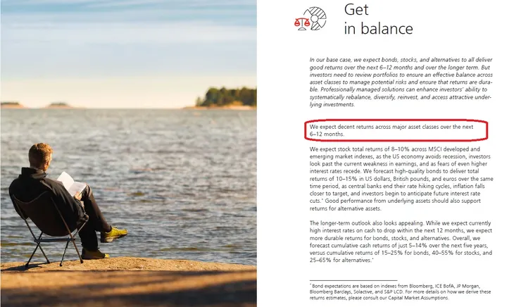 UBS認為所有投資資產將在未來6-12個月獲取可觀的回報