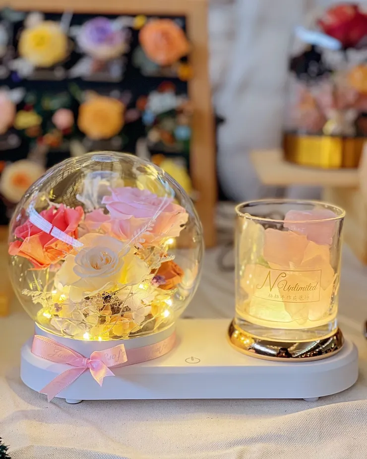 四合一功能永生花擺飾