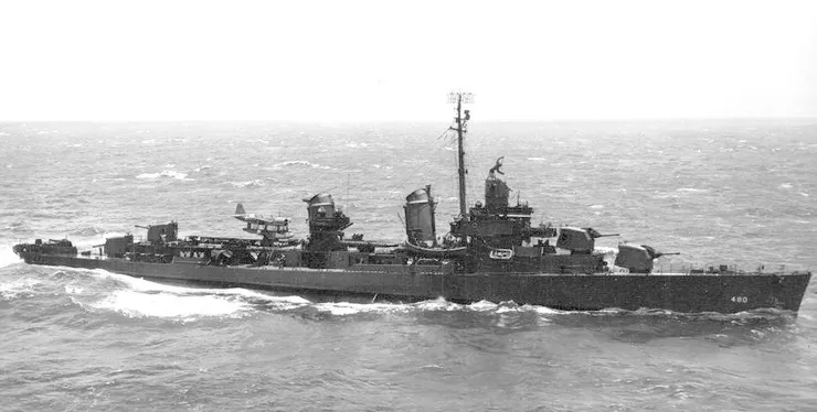 攝於1943年改造前的哈爾佛德號驅逐艦