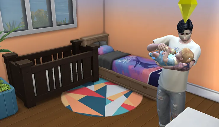 棣棣有時間也會幫忙照顧桑雅...