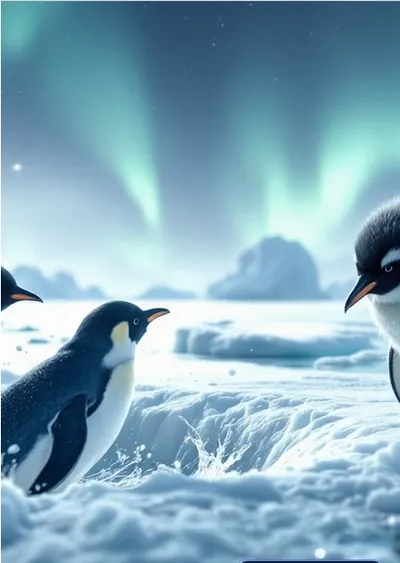 圓圓老師說晚安故事--企鵝三寶與北極的最後擁抱