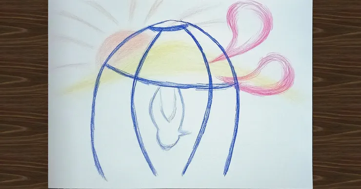 作者直覺繪畫：〈放鬆的人生〉