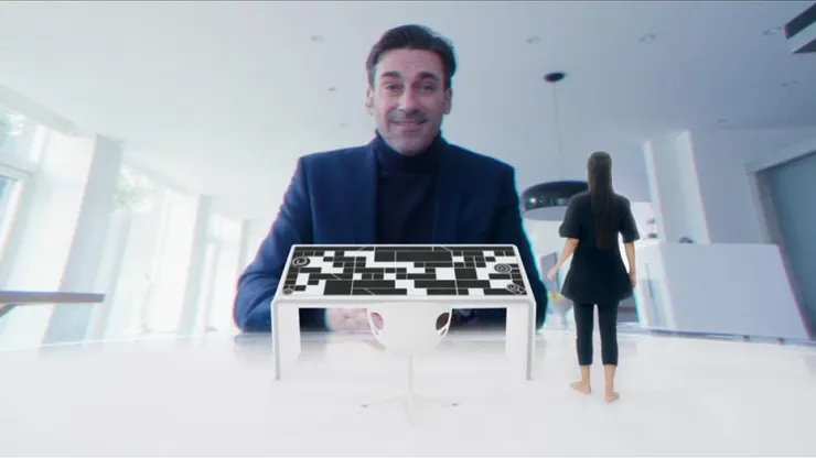 〈白色聖誕節〉劇照，存在於虛擬空間中，即將被訓練為智能管家的思維副本