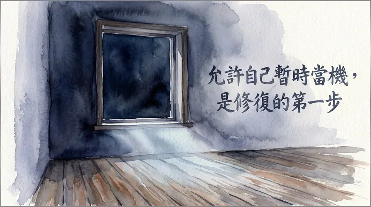 當依附斷裂帶來漫長而失衡的夜晚，允許自己暫時「當機」，往往就是修復的第一步。