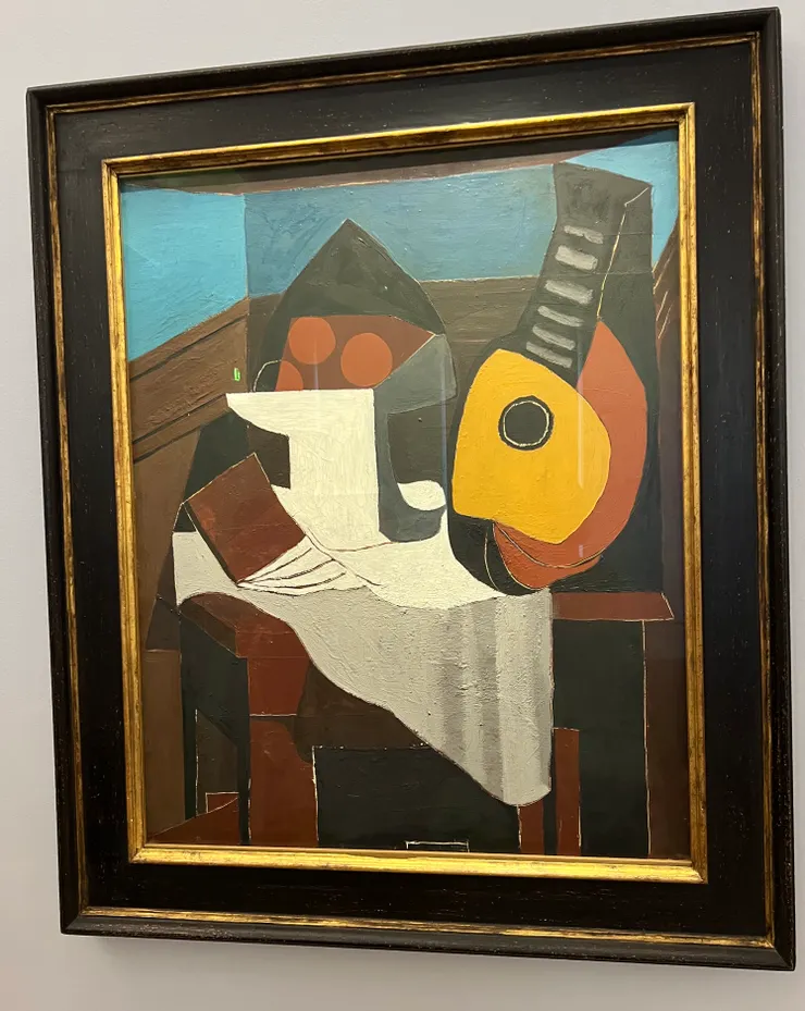 畢卡索/Picasso；1924年；「Livre, compotier et mandoline（“Book, fruit bowl and mandolin“）