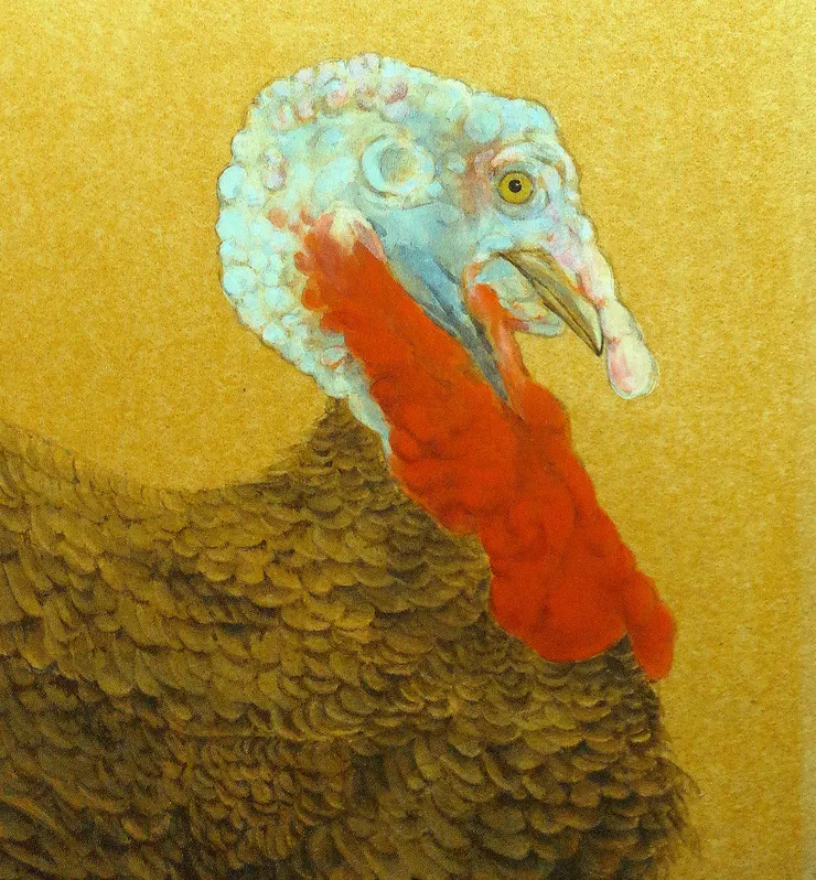 〈夏日閑庭〉局部－七面鳥