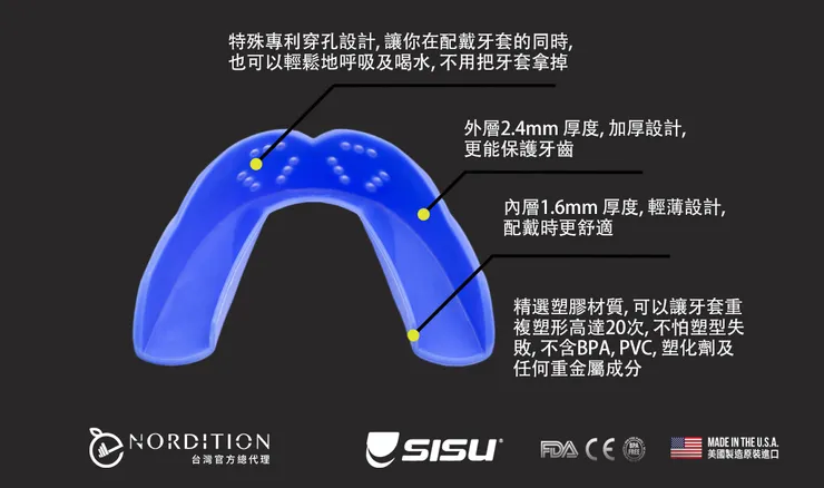 SISU 3D 運動牙套特色