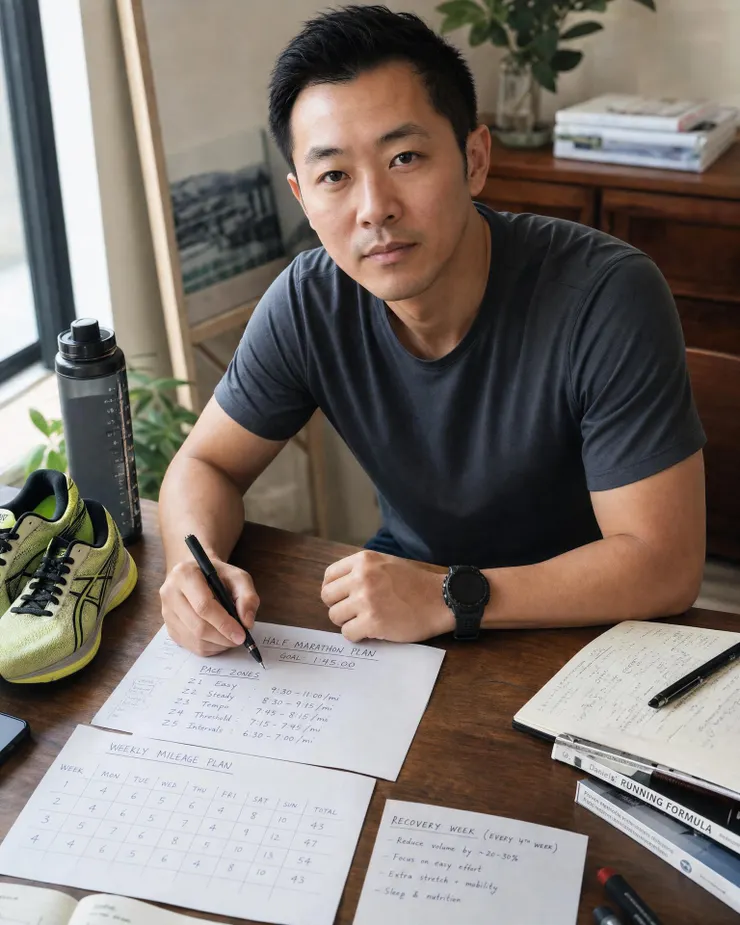 梁練偉整理半馬訓練恢復週與週跑量計畫