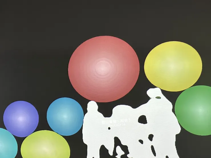 輪椅面對螢幕時,坐在輪椅上的孩子比較能看見這視角。