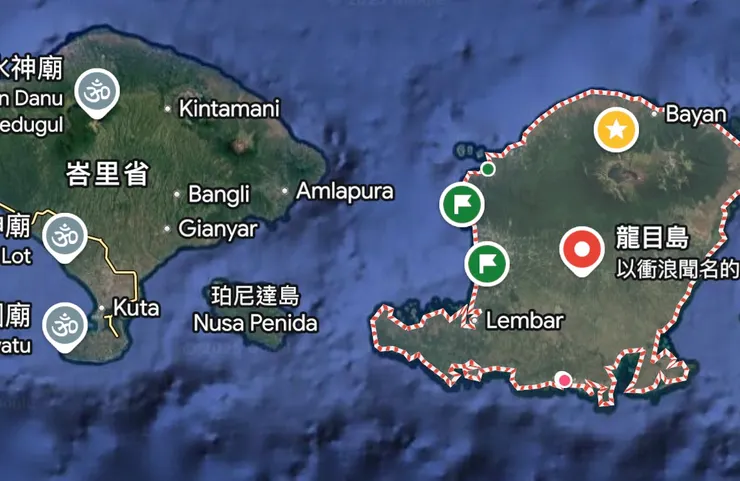 龍目島地理位置