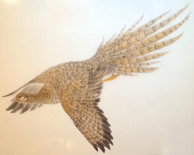 〈春律─向林玉山老師致敬／三月之晨〉局部－雉雞