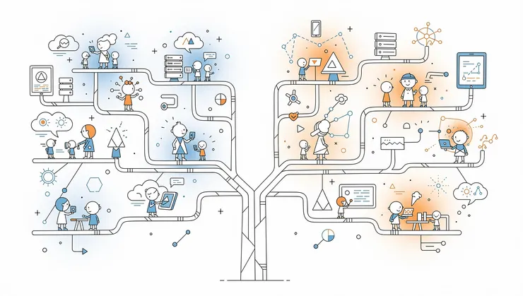 abstract visualization of hypothetical scenarios, branching possibilities, scientific what-if concepts