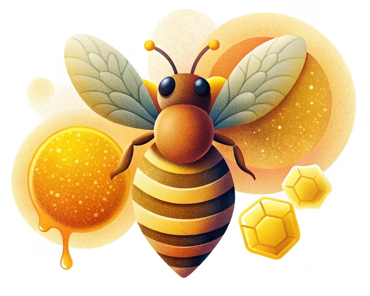 蜜蜂與蜂蜜-此為ai生成圖