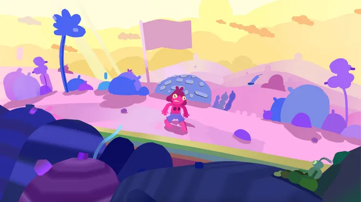 Gali的乳房不願意接受超音波檢查，逃亡前往「乳房國」。（圖片來源：https://vrfilmlab.tw/en/movie/the-elephant-i-found-under-my-skin/）