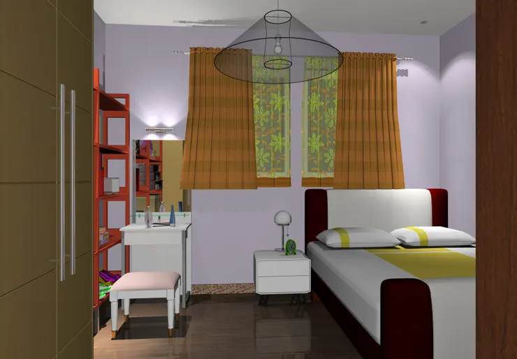 一打開卧室的門便是這樣子了。