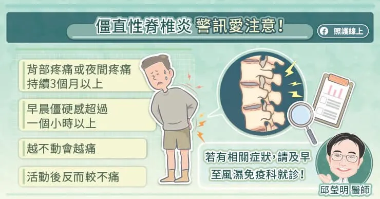 僵直性脊椎炎警訊愛注意