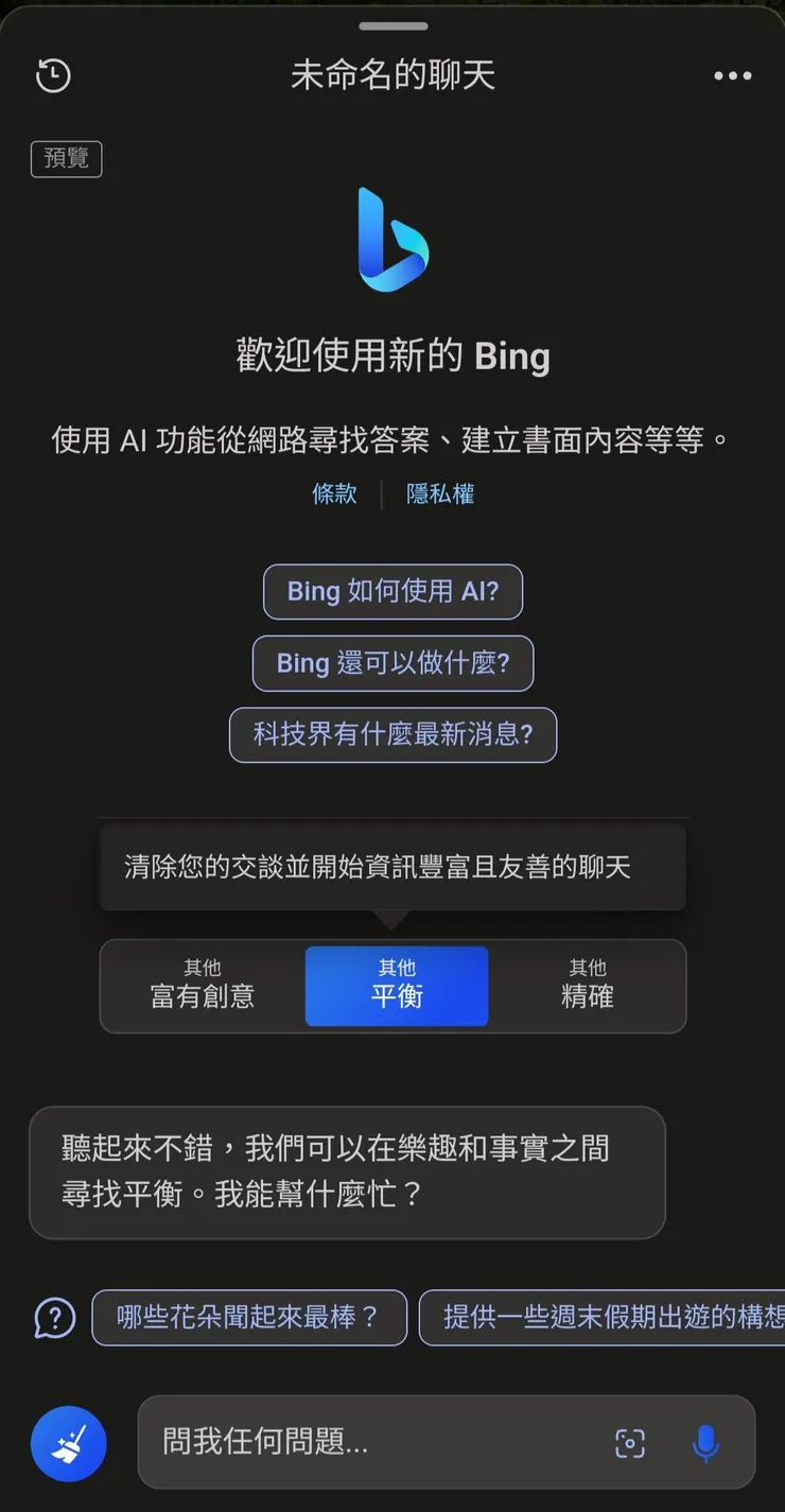 Bing介面