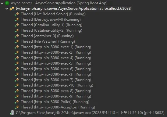 Figure 3 — Initial NIO-threads