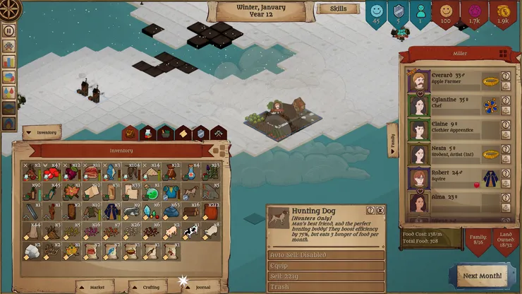 對打獵有幫助的獵犬，雖然會增加食物消耗