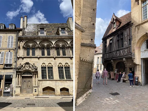 標誌性勃艮第彩色屋頂和第戎最老的民房