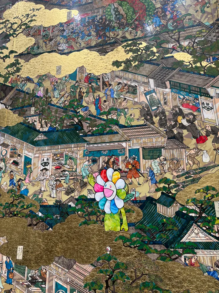 直島新美術館｜村上隆《洛中洛外圖屏風佐又兵衛rip》