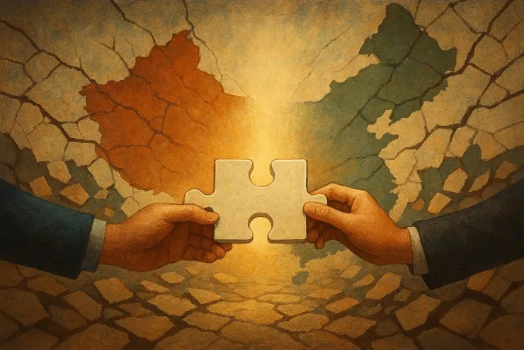 《院論》從對立的碎片中找回整體：以「命運共同體」重建兩岸和平對話（圖：使用AI工具生成）