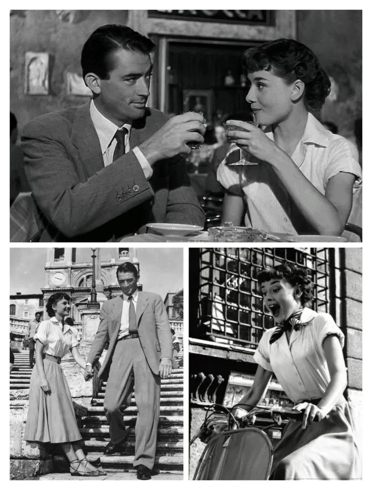 我這麼喜歡的電影，多放幾張 - 赫本超經典的白襯衫造型