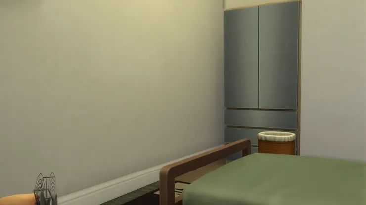 有了這個空間,即使打開衣櫃門,也不會撞到床。