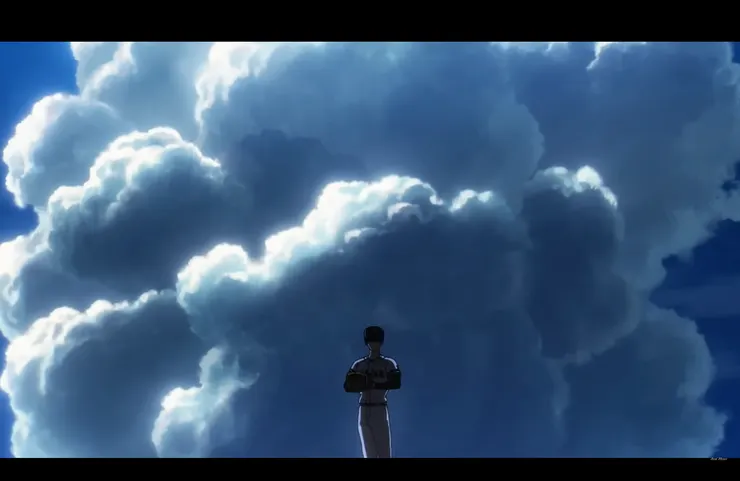 背後的雲層壓迫感，極度襯托所謂的「怪物」