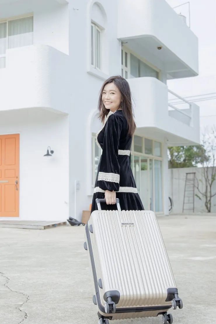 NaSaDen 納莎登 新無憂 霧面髮絲紋 拉鍊行李箱【 復刻駝金 】26 吋