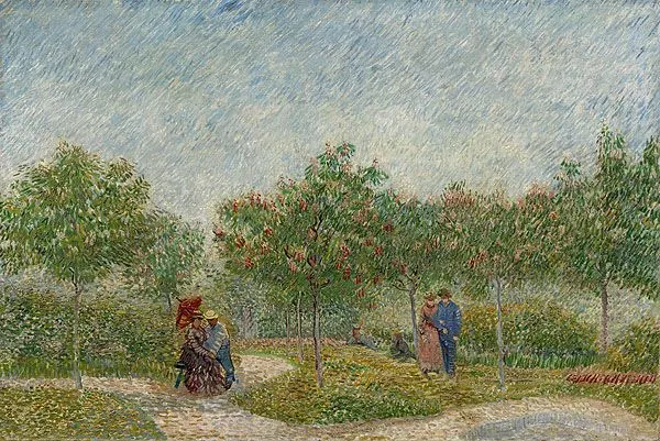 梵谷 Vincent Van Gogh 《成雙入對 Courting Couples in the Voyer d ’Argenson Park in Asnieres》| 1887年| 油彩 | 荷蘭阿姆斯特丹梵谷美術館 Van Gogh Museum, Amsterdam