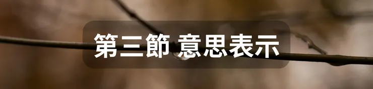 第三節 意思表示