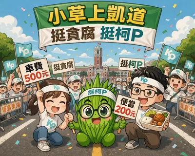 一圖解千釋 - 上凱道，挺貪腐！小草繼續加油！🤣🤣