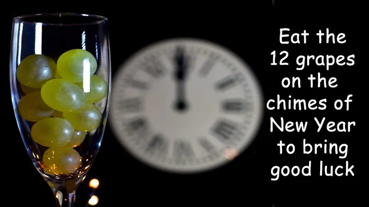 The origin of the tradition of eating 12 grapes at midnight on December 31