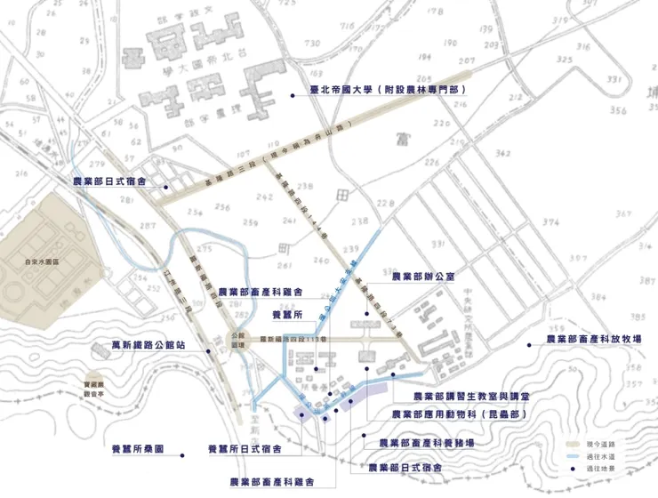 日治時期農事試驗所分布（圖片來源：國藝會補助成果檔案）