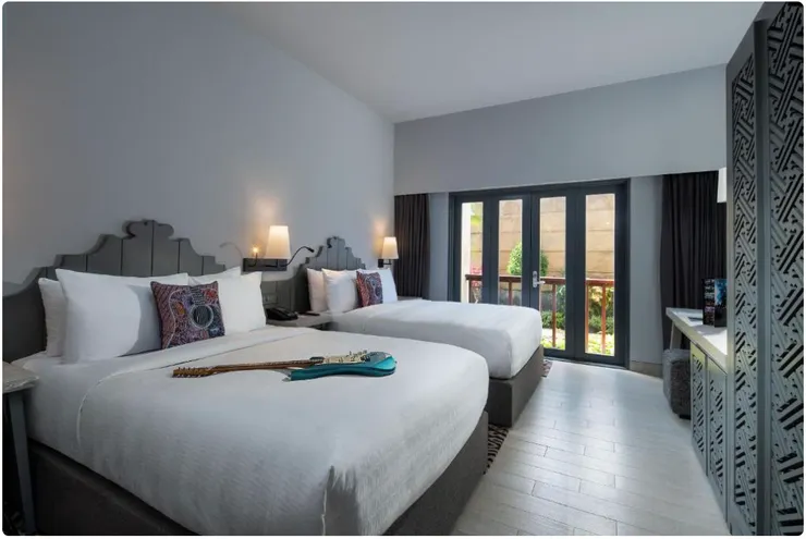 Hard Rock Bali 家庭房，收錄在「峇里島親子樂園：十五家擁有滑水道溜滑梯的親子渡假村」