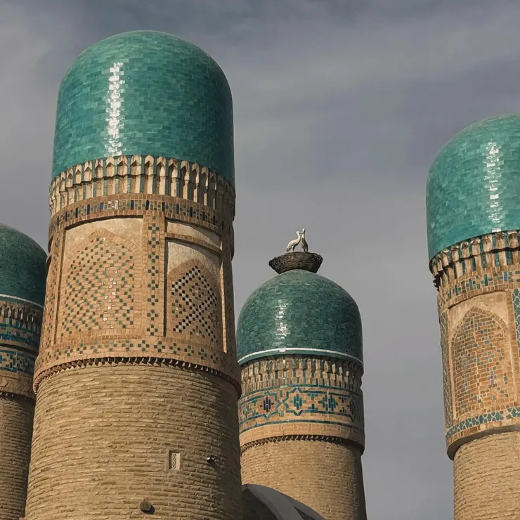 相較2015年寂寞星球封面，四塔清真寺多了一個鳥巢裝置藝術