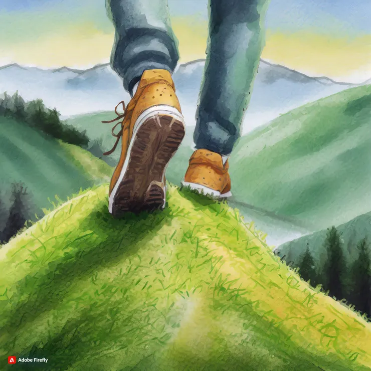 踩在腳底的山頭(AI生成)