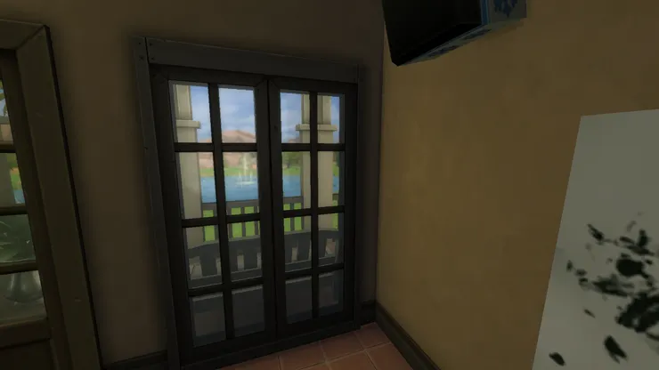 這公共空間也用來畫畫和放音樂。這是窗外的景色。