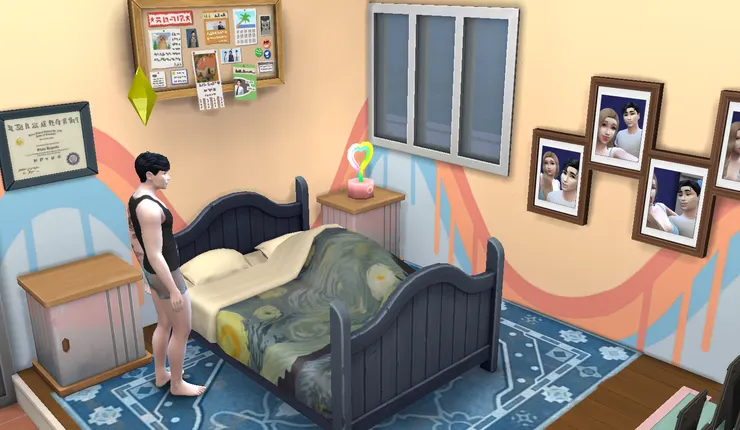 某天芊芊躲在被窩大喊被棣棣發現~