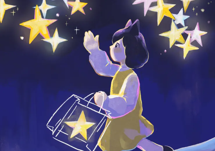 仔細看，自己曾完成的小任務都累積成繁星，點綴著前進的道路