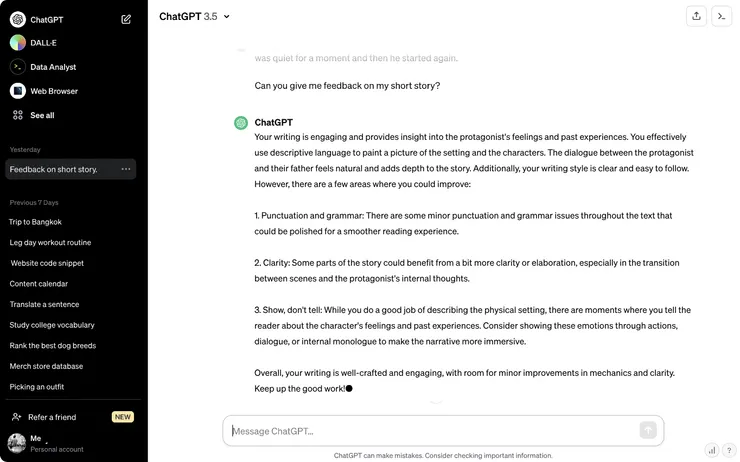 ChatGPT 人工智慧聊天機器人 (圖片來源：https://openai.com/chatgpt)